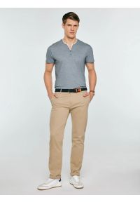 Big-Star - Koszulka męska w drobne paski granatowa Alanso 403. Okazja: na co dzień. Kolor: niebieski. Materiał: dzianina. Wzór: paski. Styl: casual, klasyczny #6