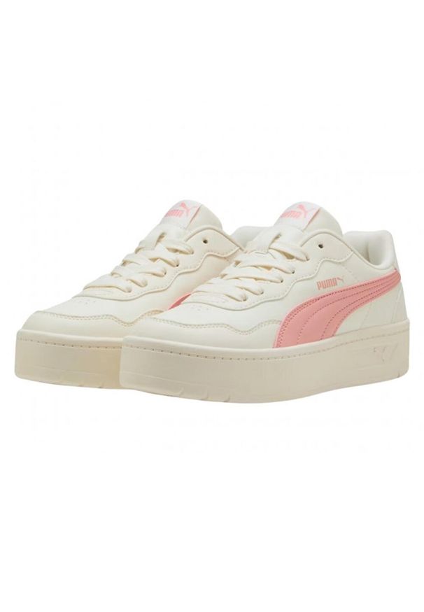 Puma - Trenerzy Damskie Court Lally Skye. Kolor: beżowy. Styl: sportowy