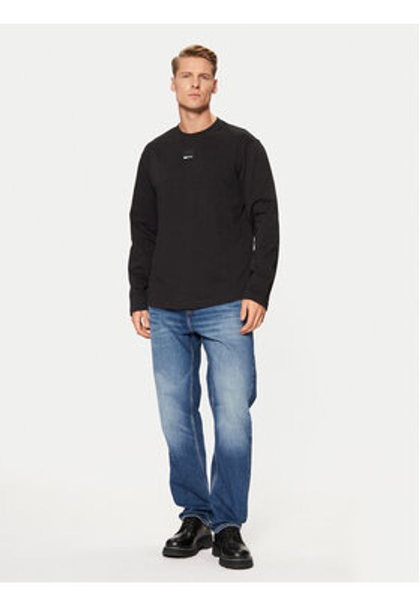 Karl Lagerfeld Jeans Longsleeve A1M17043 Czarny Regular Fit. Kolor: czarny. Materiał: bawełna. Długość rękawa: długi rękaw