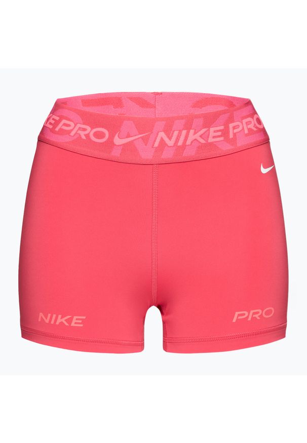 Spodenki treningowe damskie Nike Pro Mid Rise 3". Kolor: różowy