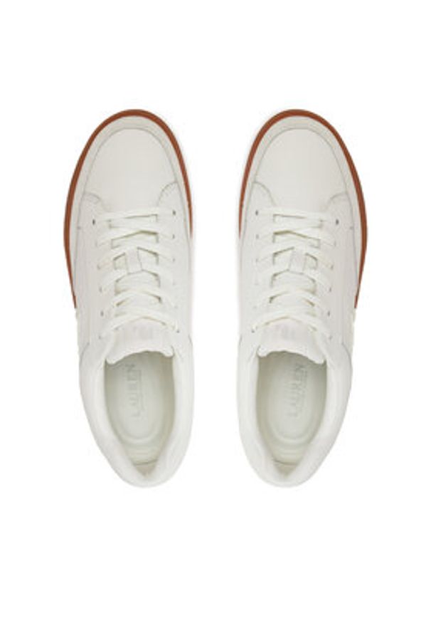 Lauren Ralph Lauren - LAUREN RALPH LAUREN Sneakersy Hailey VI 802959240001 Biały. Kolor: biały. Materiał: skóra