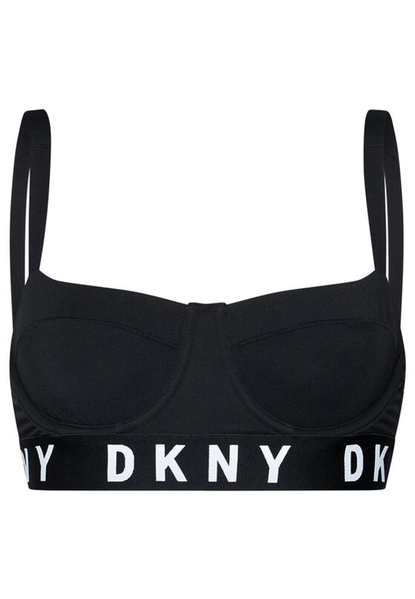 DKNY Biustonosz z fiszbiną DK4521 Czarny. Kolor: czarny. Materiał: bawełna