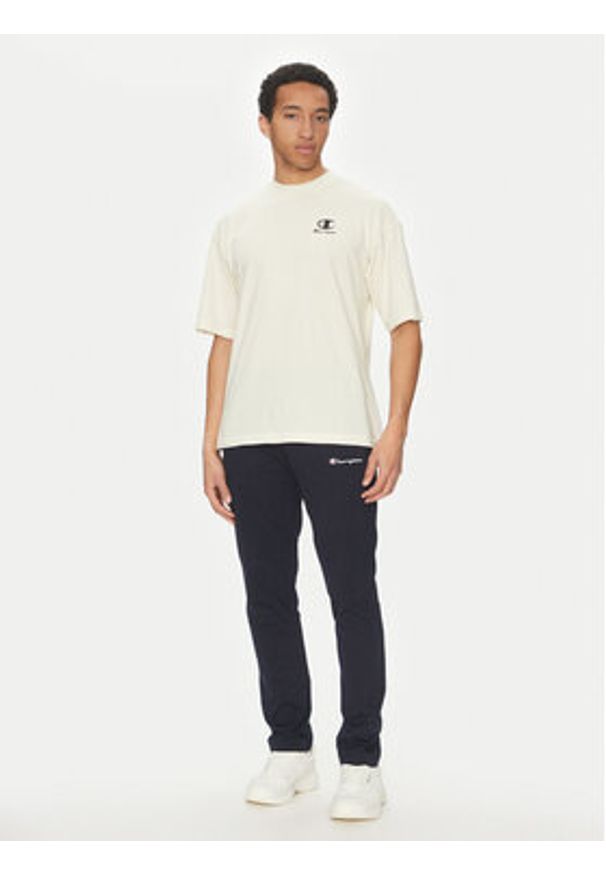 Champion T-Shirt 221257 Écru Regular Fit. Materiał: bawełna