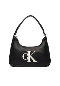 Calvin Klein Torebka Bold Ck Small Shoulder Bag LV04F3230G Czarny. Kolor: czarny. Materiał: skórzane #1