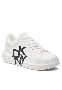 DKNY Sneakersy K1408368 Biały. Kolor: biały. Materiał: skóra