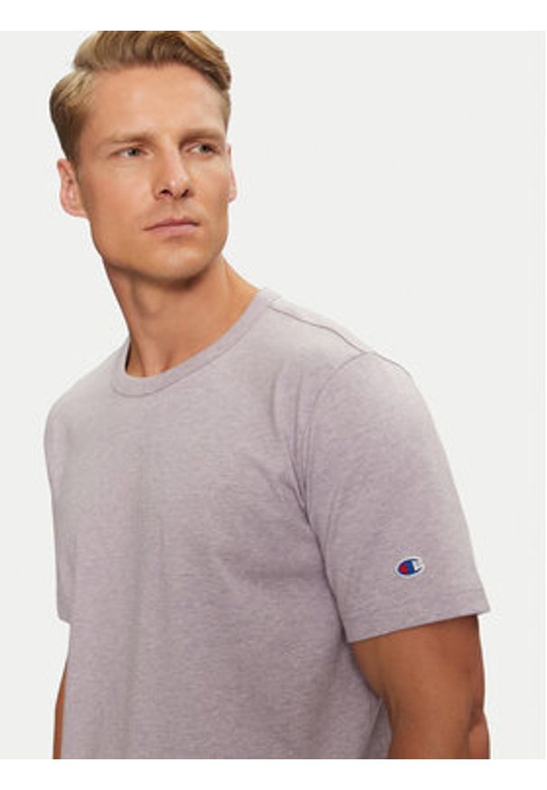 Champion T-Shirt 218802 Fioletowy Regular Fit. Kolor: fioletowy. Materiał: syntetyk, bawełna