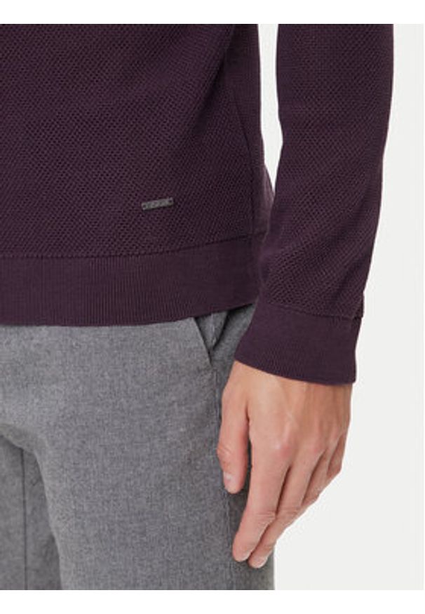 JOOP! Sweter 17 JK-04Nadimo 30046919 Fioletowy Modern Fit. Kolor: fioletowy. Materiał: bawełna
