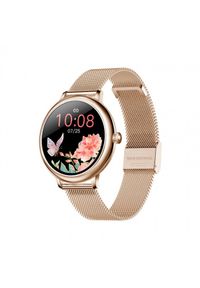 GARETT - Smartwatch Garett Women Emma złoty, stalowy. Rodzaj zegarka: smartwatch. Kolor: wielokolorowy, szary, złoty. Styl: sportowy, elegancki #1