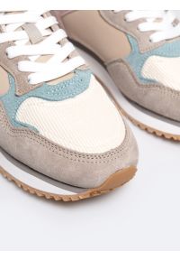 Big-Star - Sneakersy damskie z kolorowymi wstawkami beżowe RR274252 801. Okazja: na co dzień. Kolor: beżowy. Materiał: materiał. Wzór: kolorowy #6