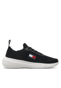 Tommy Jeans Sneakersy Tjw Knit Runner EN0EN02564 Czarny. Kolor: czarny. Materiał: materiał