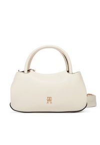 TOMMY HILFIGER - Tommy Hilfiger Torebka Th Logotape Mini Satchel AW0AW18743 Biały. Kolor: biały. Materiał: skórzane #2