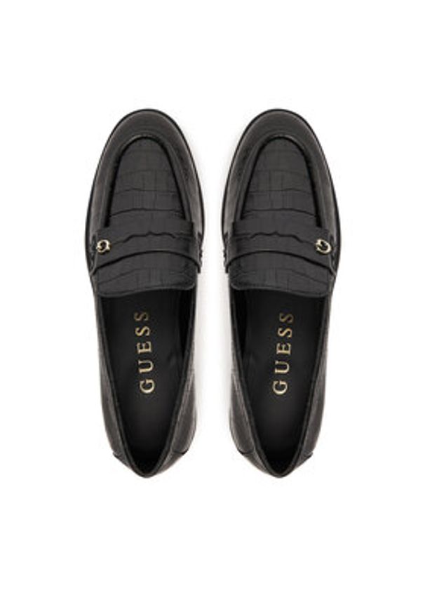 Guess Lordsy FLTSAD LEA14 Czarny. Kolor: czarny. Materiał: skóra