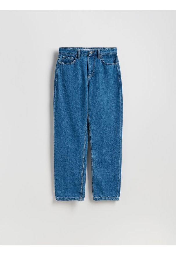 Reserved - Jeansy straight fit - niebieski. Kolor: niebieski