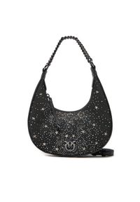 Pinko - PINKO Torebka Brioche Hobo Mini AI 24-25 PLTT 101433 A20F Czarny. Kolor: czarny. Materiał: skórzane, zamszowe #1