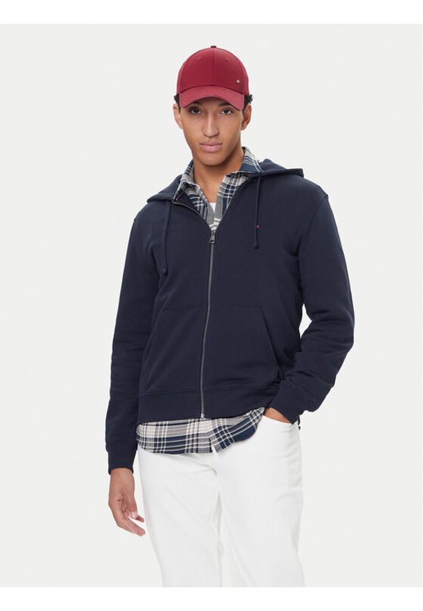 TOMMY HILFIGER - Tommy Hilfiger Bluza Essential MW0MW37239 Granatowy Regular Fit. Kolor: niebieski. Materiał: bawełna