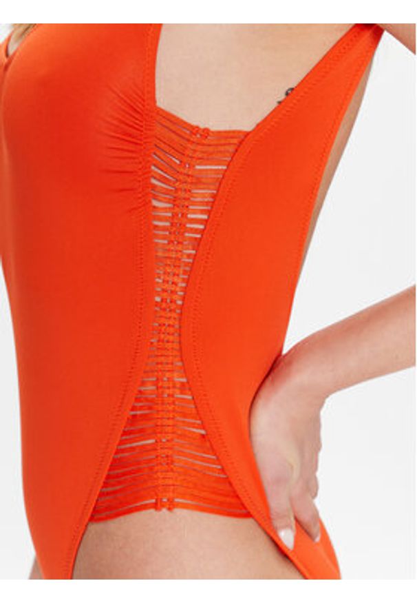 TwinSet - TWINSET Strój kąpielowy 231TTM740 Pomarańczowy. Kolor: pomarańczowy. Materiał: syntetyk