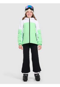4f - 4F Kurtka narciarska membrana 8000 dziewczęca - zielona 152 (11-12 lat). Kolor: zielony. Materiał: poliester. Sezon: lato #2
