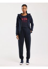Big-Star - Spodnie dresowe damskie granatowe Kathy 403. Kolor: niebieski. Materiał: dresówka. Wzór: nadruk #9