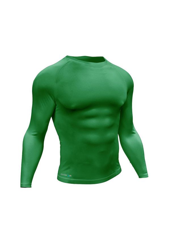 Dżersej z długim rękawem Precision Essential Baselayer. Kolor: zielony. Materiał: jersey. Długość rękawa: długi rękaw. Długość: długie. Sezon: zima. Sport: bieganie, fitness