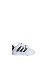 Adidas - Buty Grand Court 2.0 Kids. Kolor: biały, wielokolorowy, czarny. Materiał: materiał