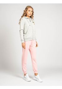 Trussardi Jeans - Trussardi Sport Spodnie | 44P00010 1T000657 | Kobieta | Różowy. Kolor: różowy. Materiał: bawełna. Wzór: nadruk. Styl: sportowy #2