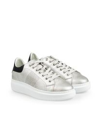 Baldinini Sneakersy | DE0410T10LA | Kobieta | Srebrny. Kolor: srebrny. Materiał: skóra. Wzór: nadruk, aplikacja #1