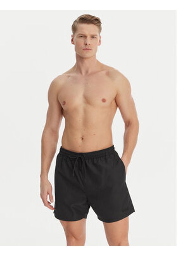 Calvin Klein Swimwear Szorty kąpielowe LV00N61027 Czarny Regular Fit. Kolor: czarny. Materiał: bawełna