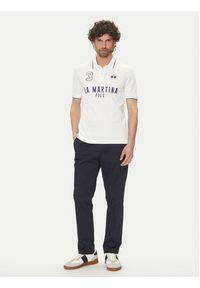 La Martina Polo Yeshayahu MAP320 PK001 Biały Regular Fit. Typ kołnierza: polo. Kolor: biały. Materiał: bawełna #4