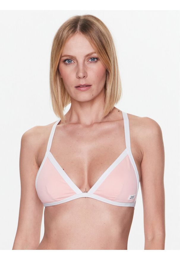 Tommy Jeans Góra od bikini UW0UW04084 Różowy. Kolor: różowy. Materiał: syntetyk