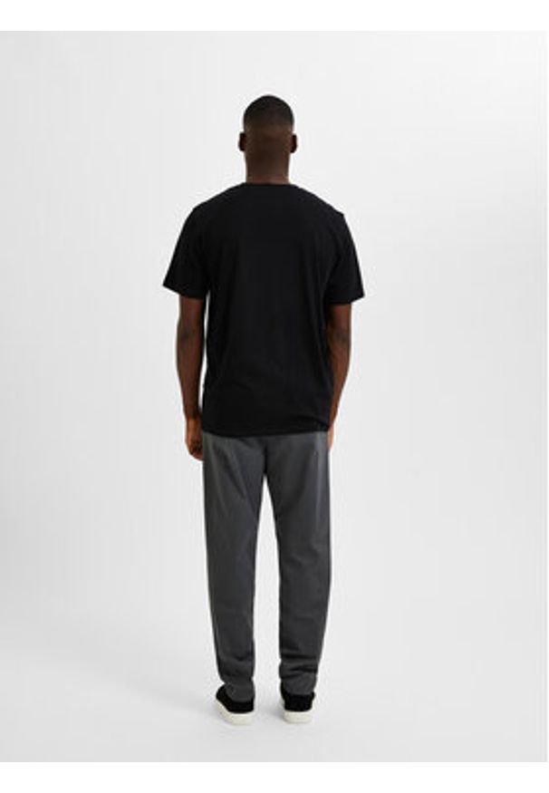 Selected Homme T-Shirt Aspen 16087858 Czarny Regular Fit. Kolor: czarny. Materiał: bawełna