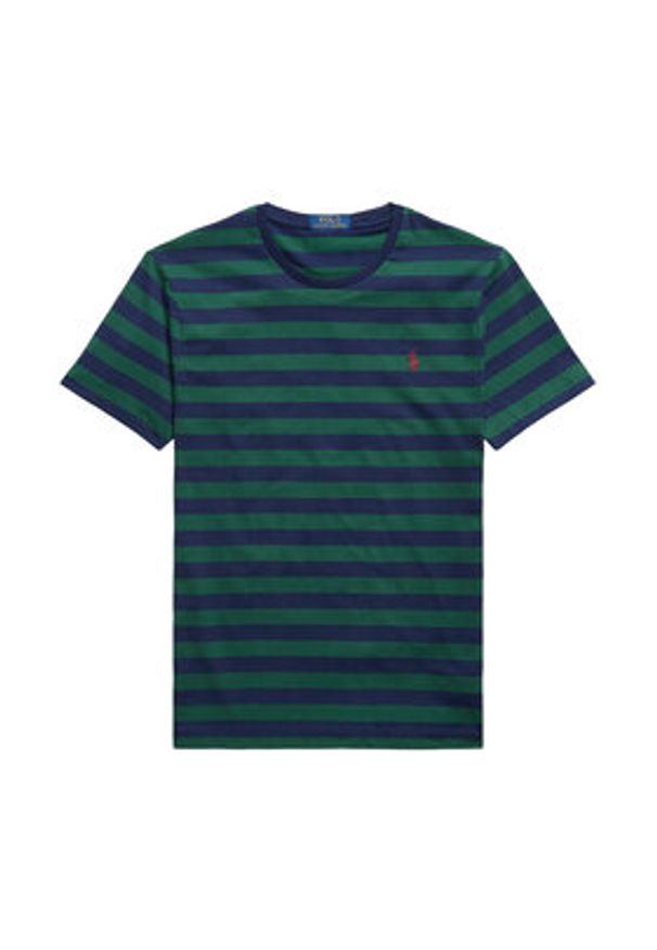 Polo Ralph Lauren T-Shirt 710803479031 Zielony Custom Slim Fit. Typ kołnierza: polo. Kolor: zielony. Materiał: bawełna