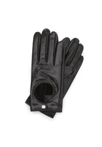 Wittchen - Damskie rękawiczki skórzane samochodowe klasyczne czarne. Kolor: czarny. Materiał: skóra. Sezon: wiosna, jesień. Styl: klasyczny #1