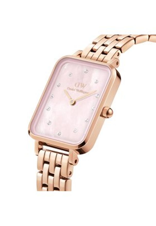 Daniel Wellington Zegarek Quadro DW00100621 Różowy. Kolor: różowy