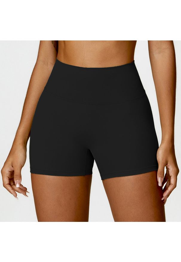 Intica - Spodenki sportowe modelujące z elastycznym pasem do treningu i biegania Essence. Kolor: czarny. Materiał: materiał. Sport: fitness