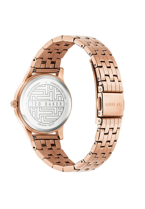 Ted Baker - Zegarek BKPFZS120. Kolor: złoty. Materiał: skóra, materiał