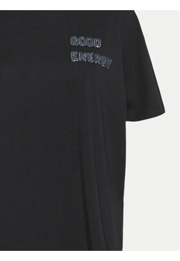 Vero Moda T-Shirt Halle 10321318 Czarny Loose Fit. Kolor: czarny. Materiał: bawełna