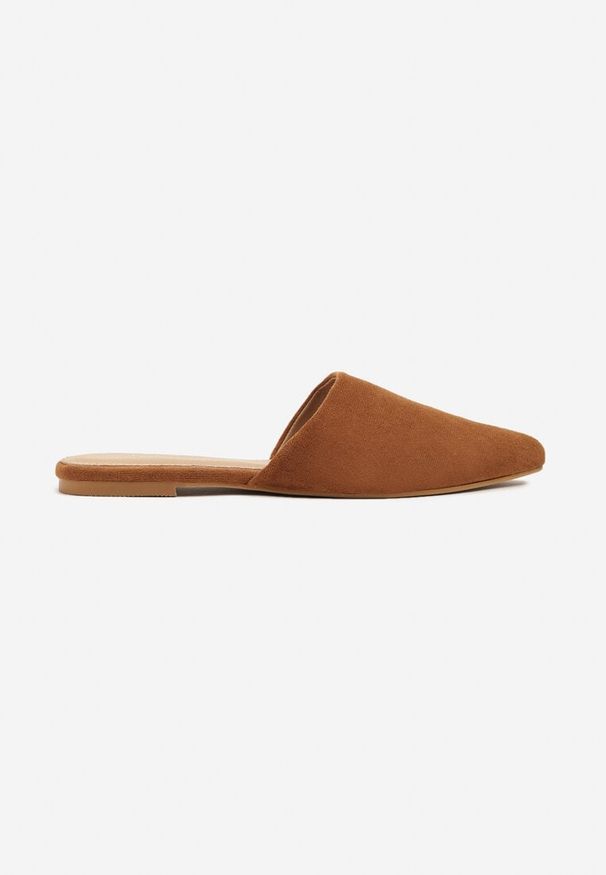 Renee - Brązowe Klapki Typu Mule Arivelo. Okazja: na co dzień. Kolor: brązowy. Materiał: jeans. Sezon: lato. Styl: elegancki, casual