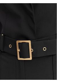 Karl Lagerfeld - KARL LAGERFELD Kamizelka garniturowa B1W14009 Czarny Slim Fit. Typ kołnierza: dekolt w karo. Kolor: czarny. Materiał: syntetyk #3