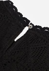 Born2be - Czarna Sukienka w Rustykalnym Stylu z Haftowanej Tkaniny z Bawełną Delogana. Okazja: na co dzień. Kolor: czarny. Materiał: tkanina, bawełna. Wzór: haft. Typ sukienki: rozkloszowane, proste. Styl: casual, elegancki #5