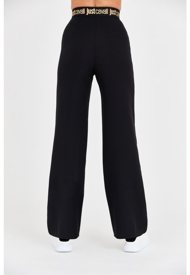 Just Cavalli - JUST CAVALLI Czarne damskie spodnie HW, Rozmiar 38. Kolor: czarny