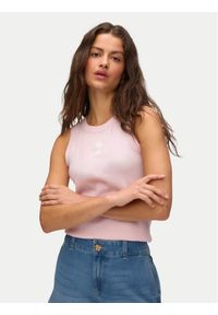 Vero Moda Top Nira 10341982 Różowy jasny Slim Fit. Kolor: różowy. Materiał: bawełna #1