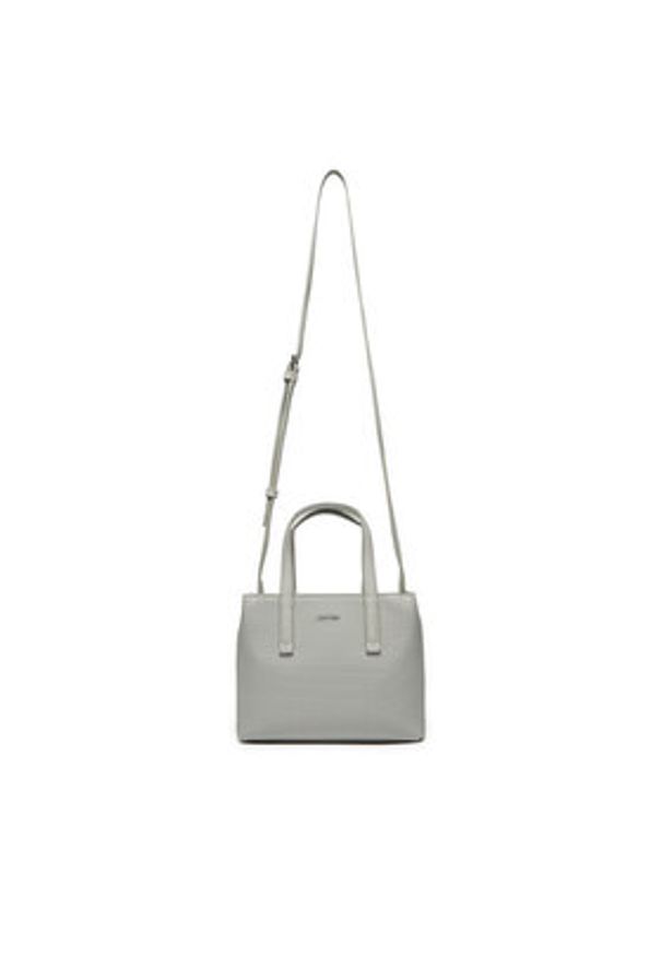 Calvin Klein Torebka Ck Must Mini Tote K60K612163 Szary. Kolor: szary. Materiał: skórzane