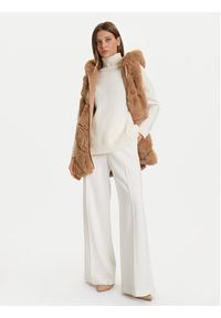 Rinascimento Bezrękawnik CFC0122220003 Beżowy Regular Fit. Kolor: beżowy. Materiał: syntetyk. Długość rękawa: bez rękawów #4