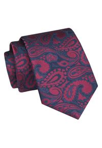Alties - Krawat - ALTIES - Ciemna Czerwień, Duży Wzór. Kolor: czerwony. Materiał: tkanina. Styl: elegancki, wizytowy #1