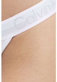 Calvin Klein Underwear Stringi kolor biały z bawełny. Kolor: biały. Materiał: bawełna. Wzór: gładki #4