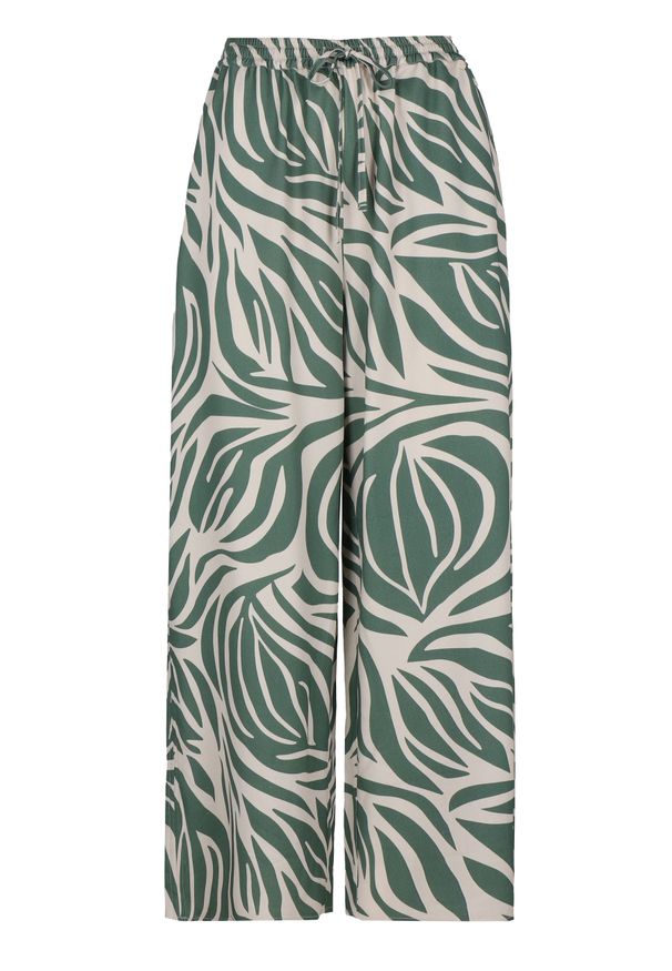 Volcano - Luźne spodnie z wzorem R-DOLANA. Materiał: wiskoza, materiał. Sezon: wiosna, lato. Styl: klasyczny