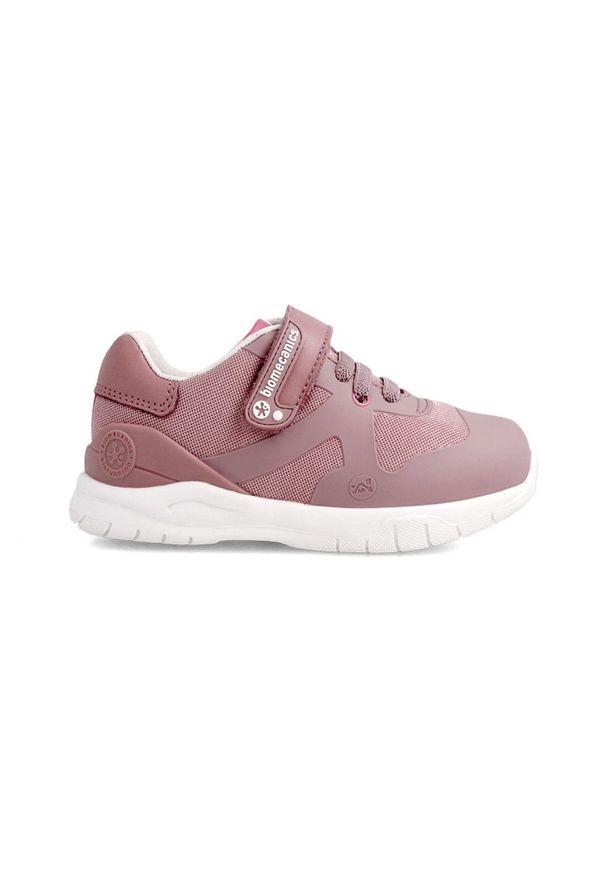 Biomecanics buty dziecięce kolor różowy. Nosek buta: okrągły. Zapięcie: rzepy. Kolor: różowy. Materiał: skóra, guma