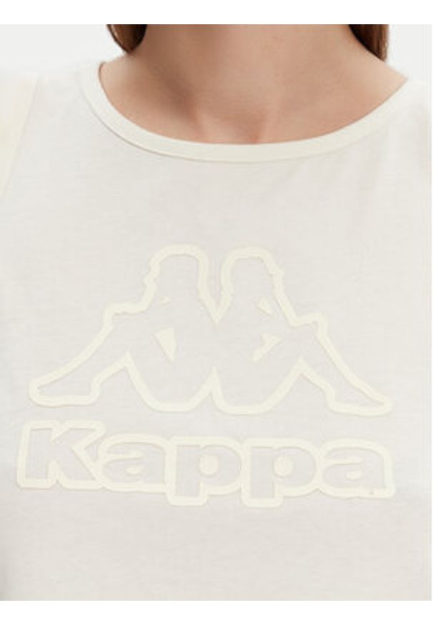 Kappa Top Logo Gria 382129W Écru Regular Fit. Materiał: bawełna