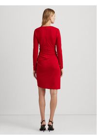 Lauren Ralph Lauren Sukienka codzienna 250918987002 Czerwony Regular Fit. Okazja: na co dzień. Kolor: czerwony. Materiał: syntetyk. Typ sukienki: proste. Styl: casual #5