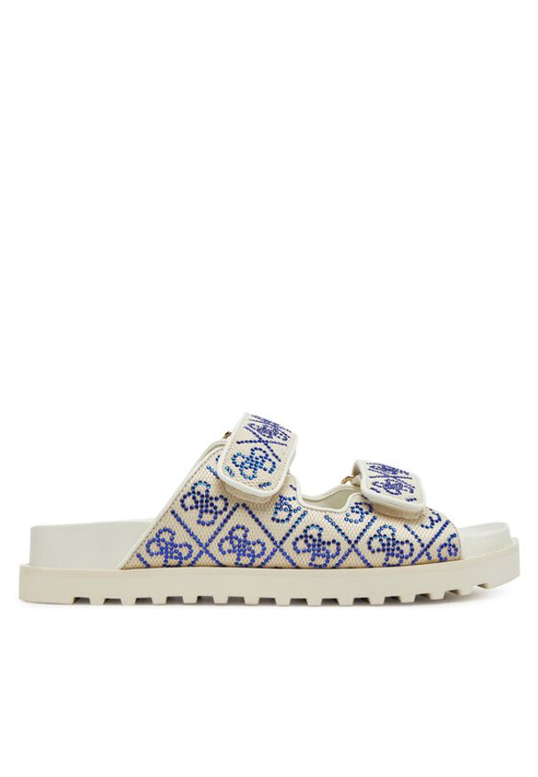 Guess Klapki FLJFDZ FAB19 Beżowy. Kolor: beżowy. Materiał: skóra